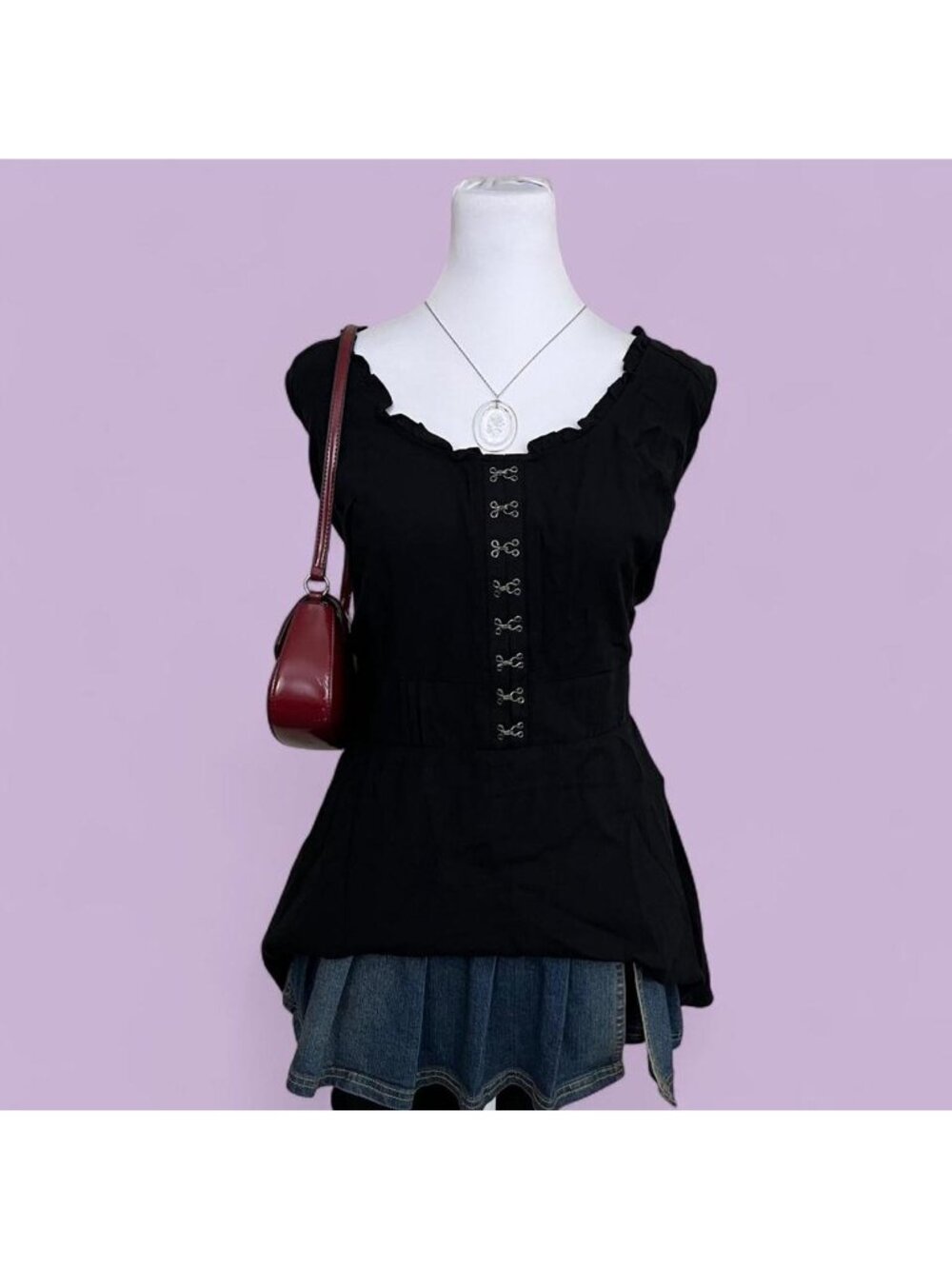 torrid black babydoll plus size goth grunge whimsygoth vampy corset top